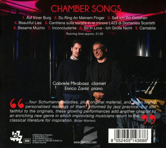 Gabriele Mirabassi Enrico Zanisi Chamber Songs CD